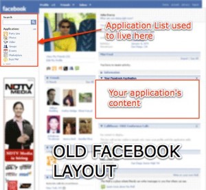 Old Facebook application profile box